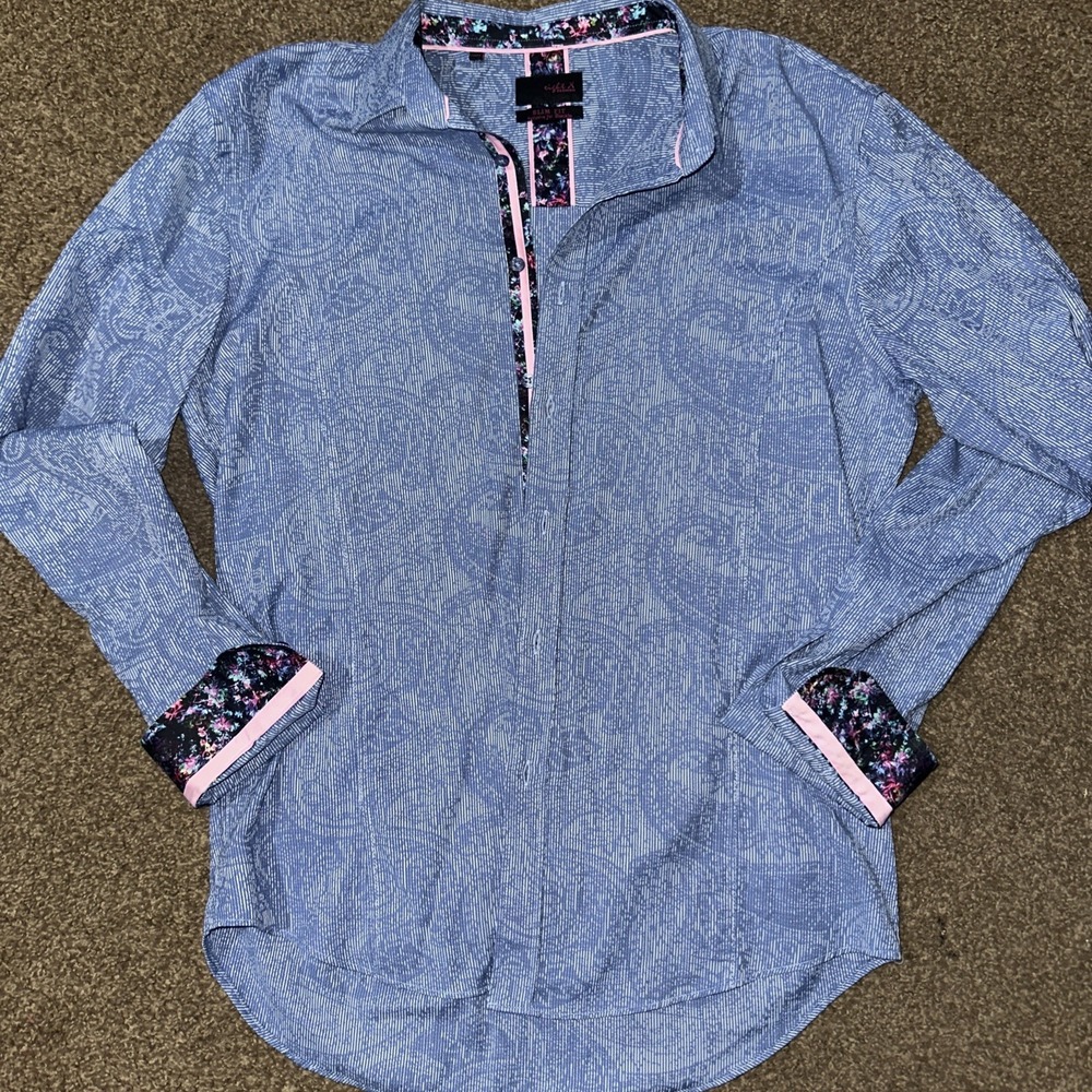 Eight X Men's Slim Fit Floral Paisley W/ Pink And Vibrant Floral Accent Sz XL - Picture 1 of 9